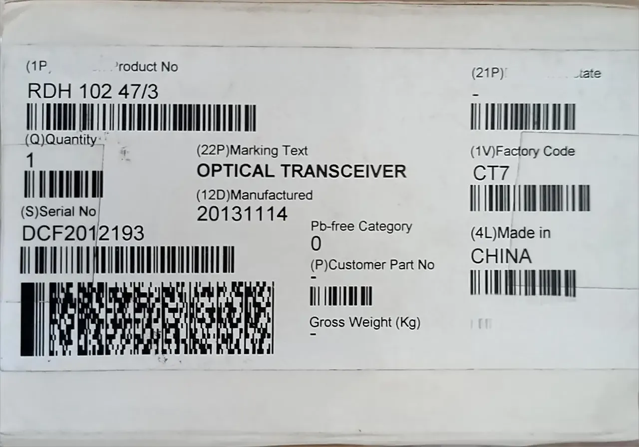 RDH 102 47/3 Optical Module RDH10247/3 Optical Transceiver CPRI 1000BASE-LX20 SFP