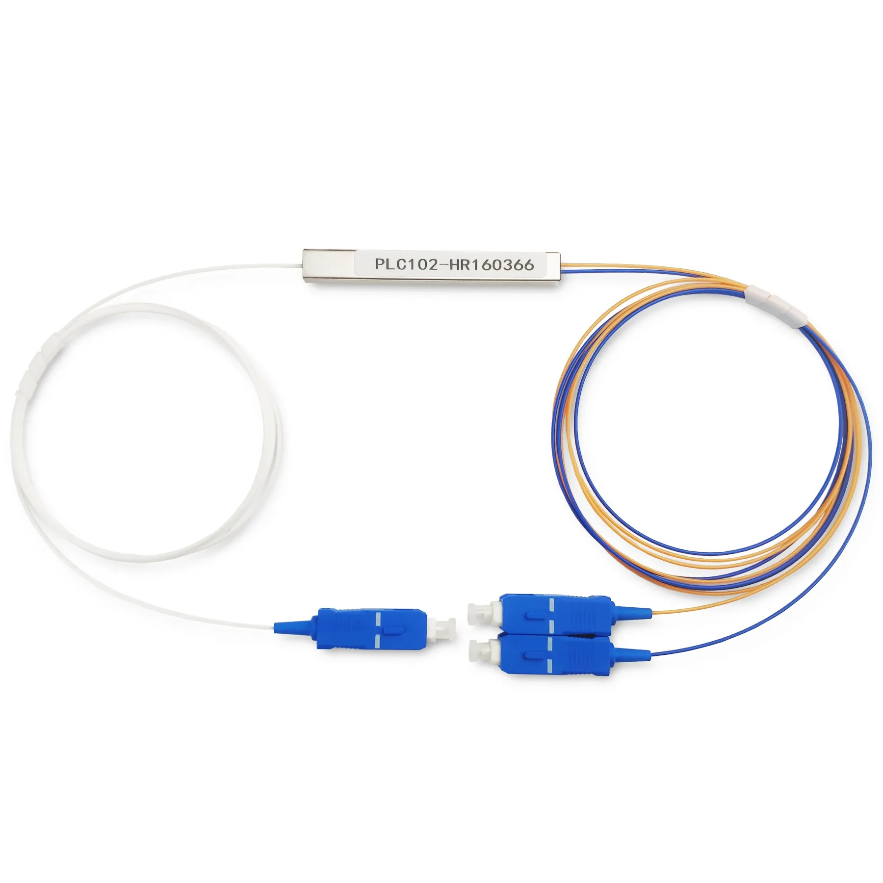 FTTH PLC Splitter 1x2 SCUPC Single Mode PLC Splitter with POE/GSM Support Mini Type Fiber 