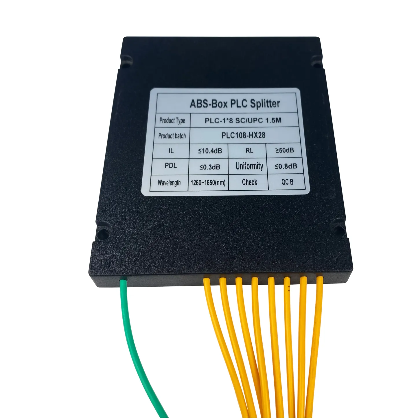 Hot Selling 1x8 ABS PLC Fiber Optic Splitter with SC UPC Connector Ftth Passive Splitter f