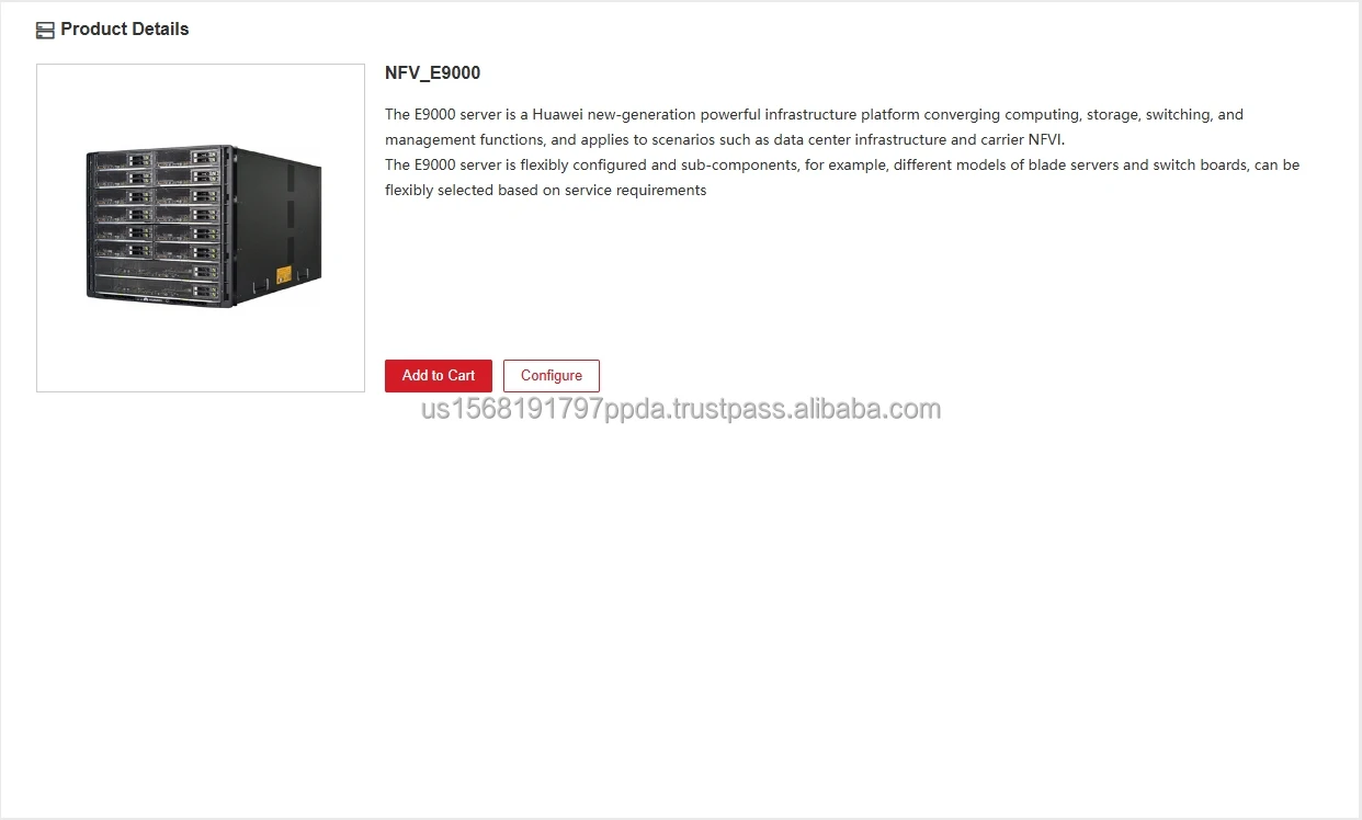02315ETY E9000H HW B/N 2xKunpeng 920 64-Core 2.6GHz 16x32G Memory 6x10GE/25GE Ports TPM2.0 IMS+EPC 0
