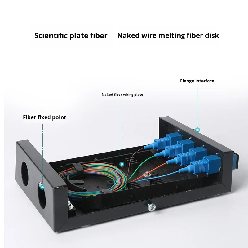 4/8/12/24 Port SC Fiber Optic Terminal Box Full Set Splice Box with Pigtail and Flange for