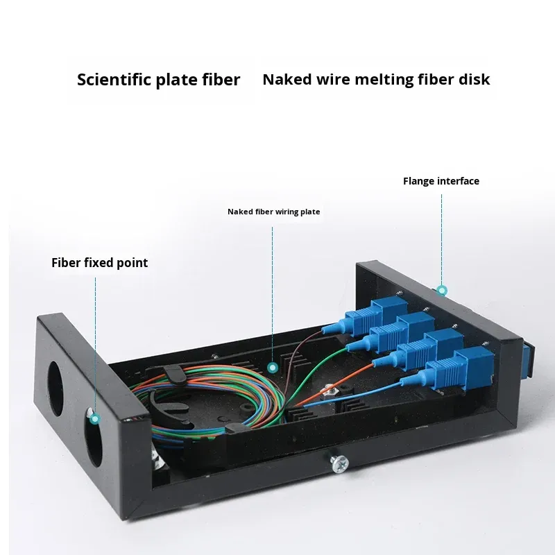 4/8/12/24 Port SC Fiber Optic Terminal Box Full Set Splice Box with Pigtail and Flange for