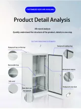 22U Outdoor Electronics Instrument Enclosure Factory-Produced IP55 Stainless Steel Galvani