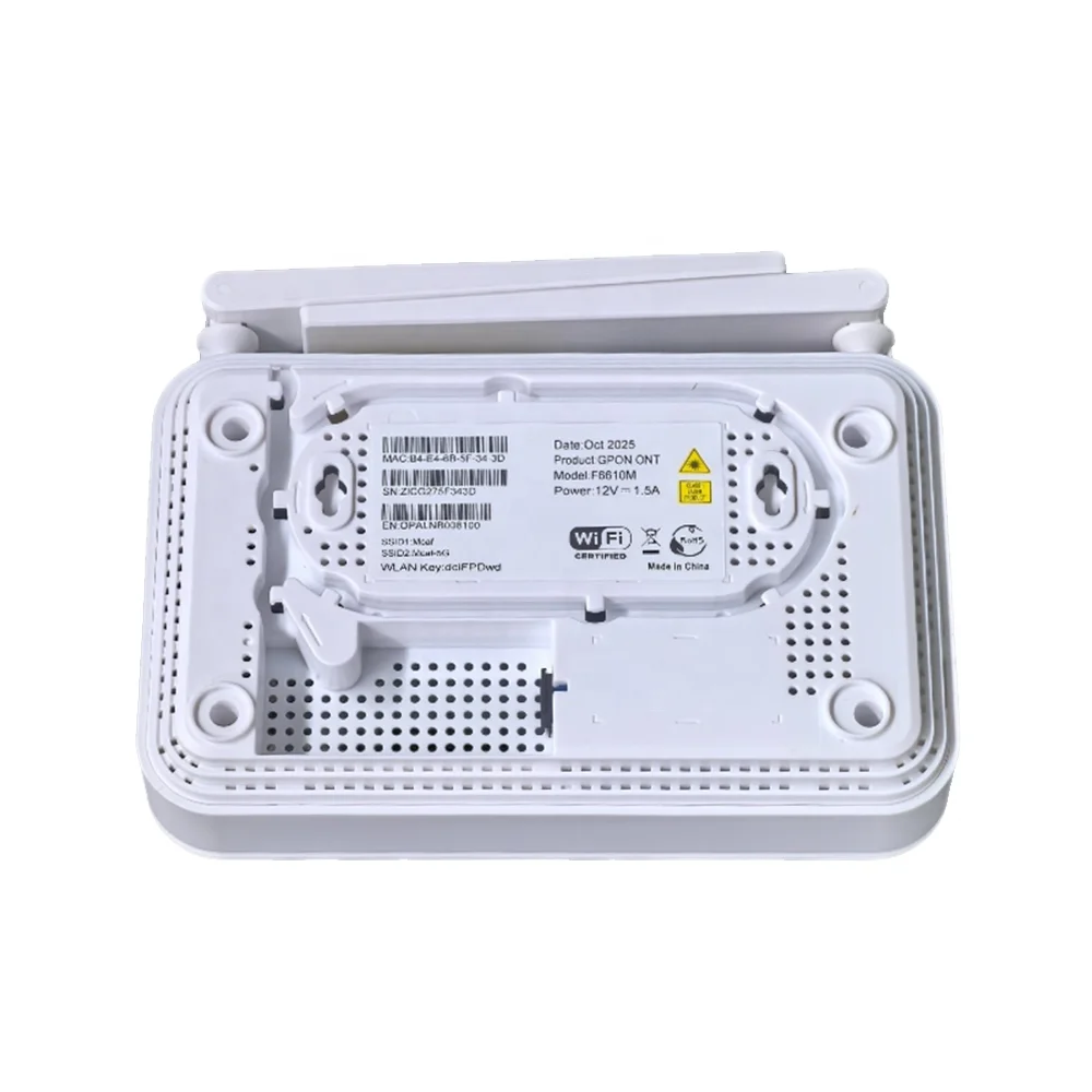 FTTH F6610M 2.4G 5G Dual Band WiFi ONU AX3000 7DB WiFi6 GPON ONT Modem 4Ge + 1POTs + 2USB With English Firmware-boxintelecom