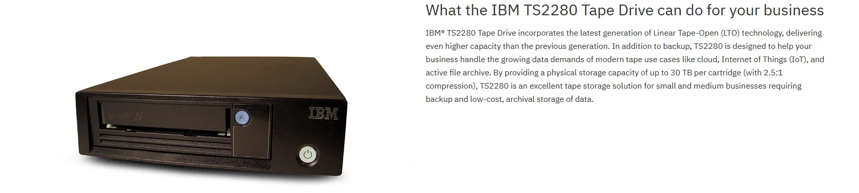 Accurate IBM TS2280 Tape Drive with Linear Tape-Open LTO Technology 1