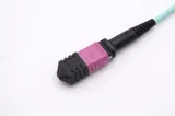 Mpo-Mpo Female Connectors 12 Fiber Multi-Mode OM3 Optical Fiber Patch Cord with 30m Factor