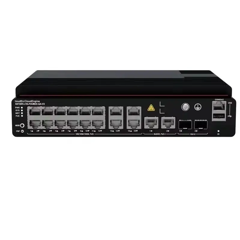 S5735R-L16LP2UM2X-QA-V2 98012675 Industrial Ethernet Switch with 16*10/100/1000base-T Ports PoE+ 0
