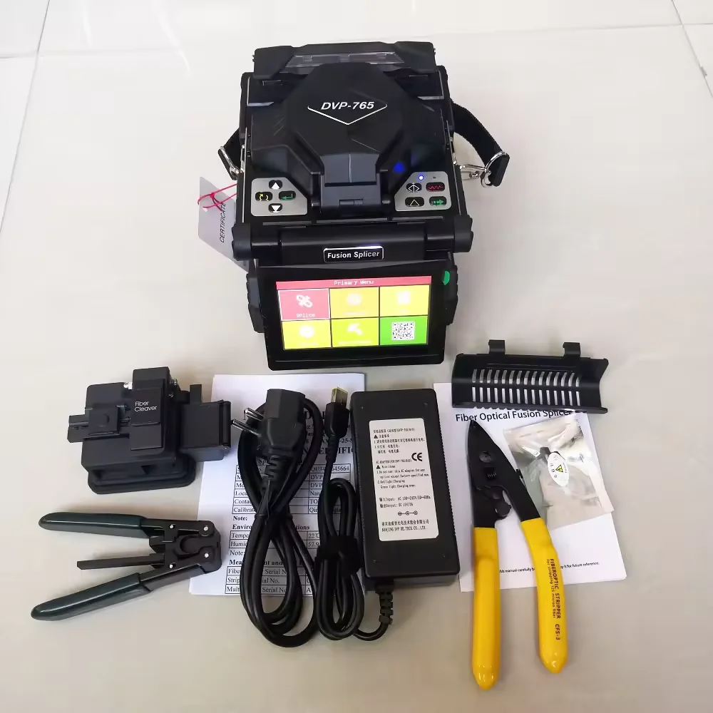 Fiber Optic Splicing Hine DVP-765 FTTH DVP765 Optical Fiber Arc Fusion Splicer FTTX-boxintelecom