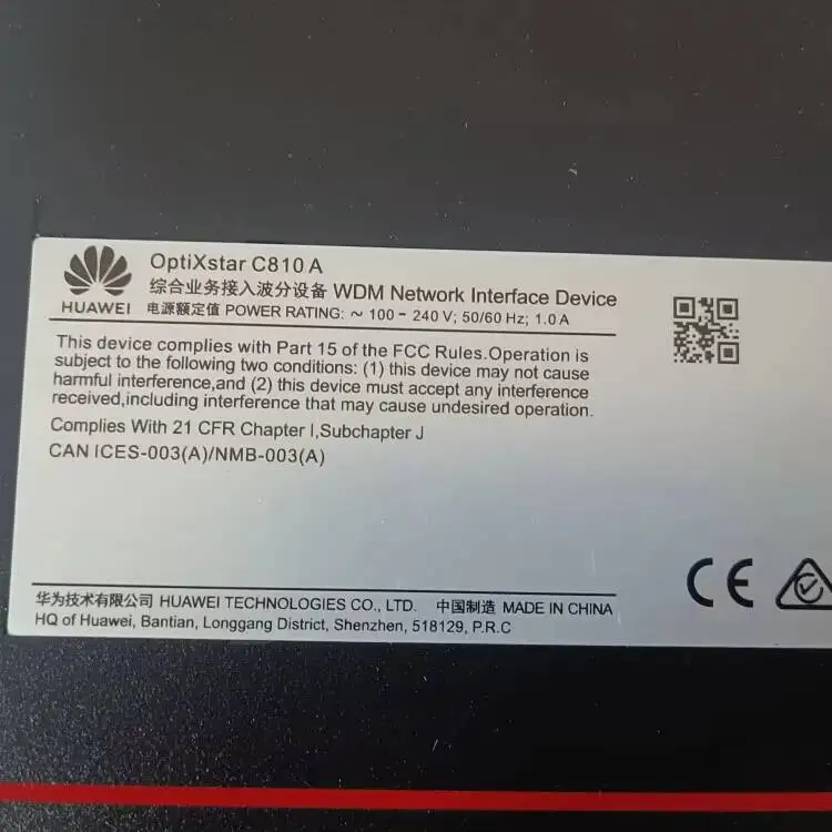 OptiXstar C810 a TMH2UXCL103 Integrated Service Access Wavelength Division Equipment C810A