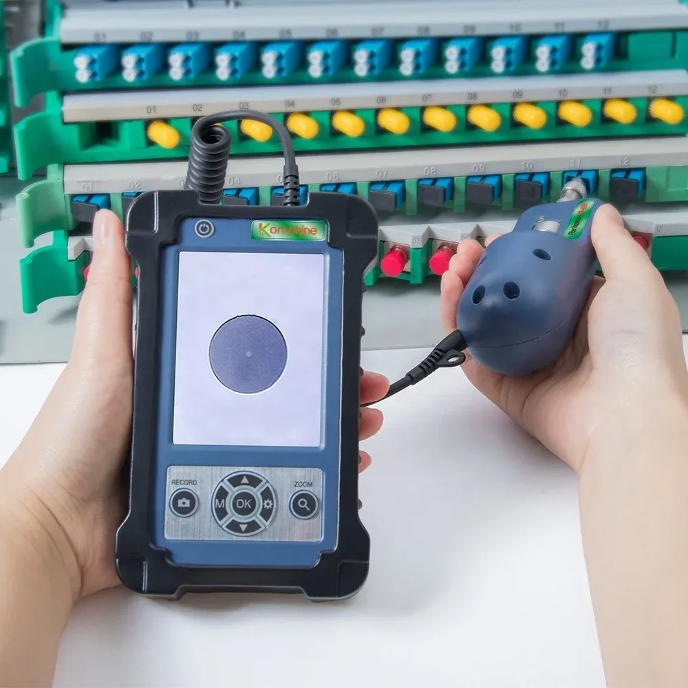 Komshine Kip-600p Fiber Inspection Fiber Optic Connector Inspection Portable End Face Detector Microscope 400x Magnification-boxintelecom