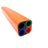 3 Way 14/10mm HDPE Microduct Pipe for Fiber Optic Cable Underground Installation and Blowi