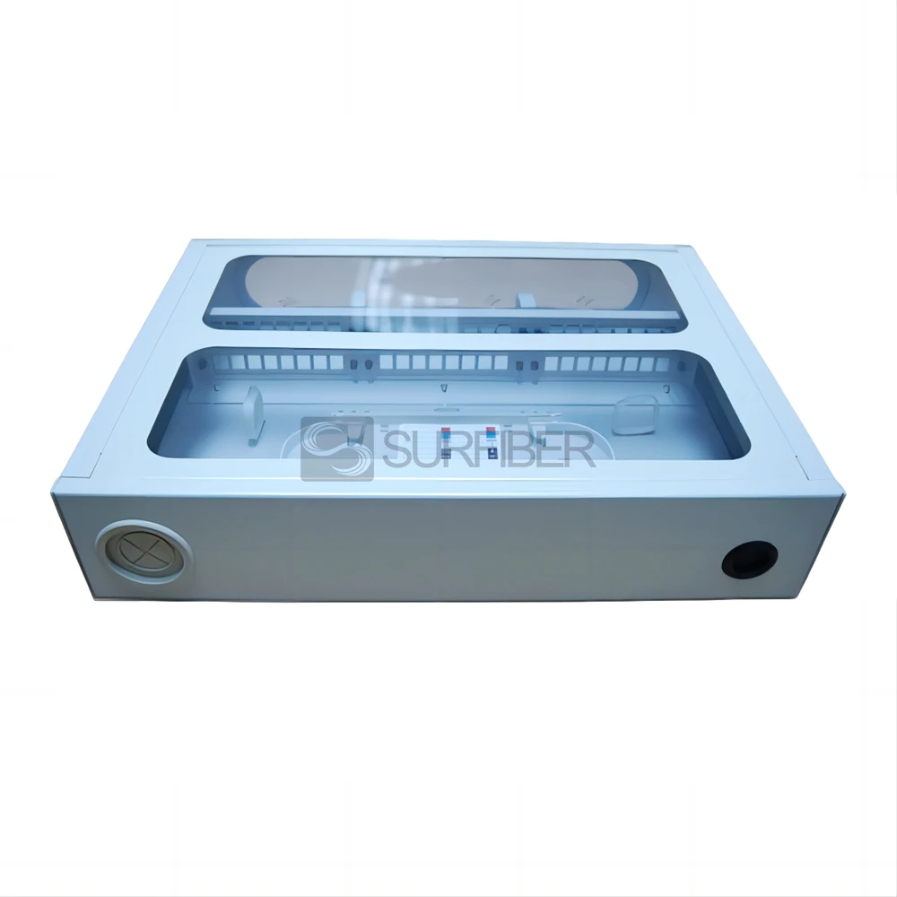19 Inch Rack Mount Fiber Optic Terminal Box with Transparent Cover  Fixed Type for SC LC S