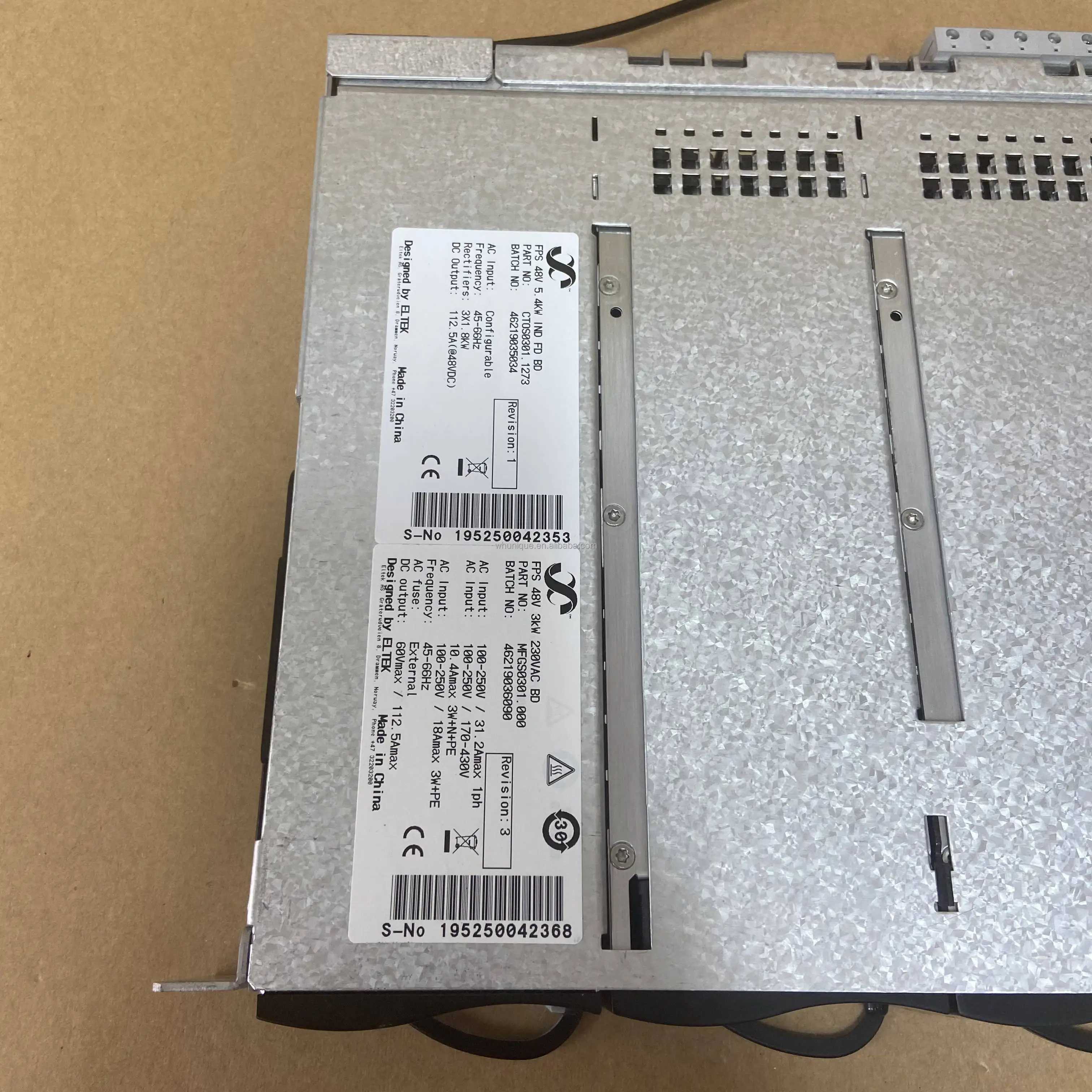 CTOS0301.1273  FPS 1U/3R Eltek Telecom Site DC Power Supply System 6KW