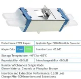 Telecom Grade E2000/UPC Duplex Fiber Optic Adapter Long Ear, Singlemode Fiber Coupler, ABS