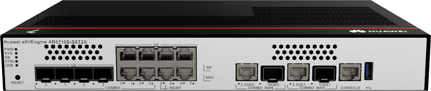 HW AR5710S-S8T2X Enterprise Router 8 Port GE 2 Port 10GE SFP+ WAN Router