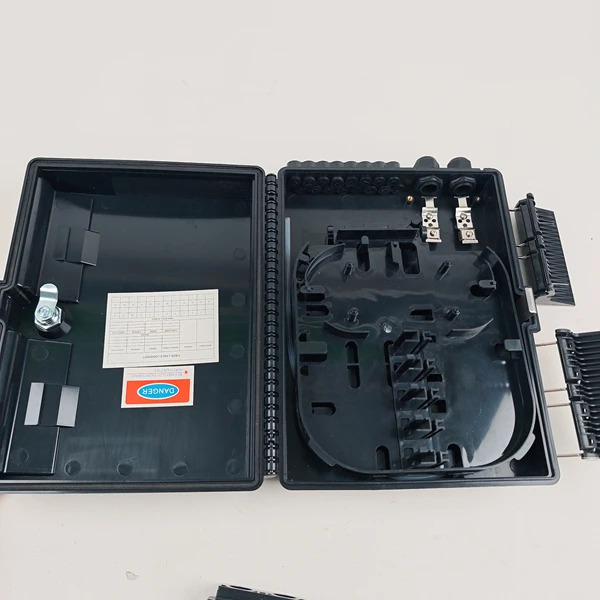 Fdb 16 Port Fiber Optic Box with Plc Splitter Fiber Black Color  Box 16-core Fiber Distribution  Ftth  Box-boxintelecom