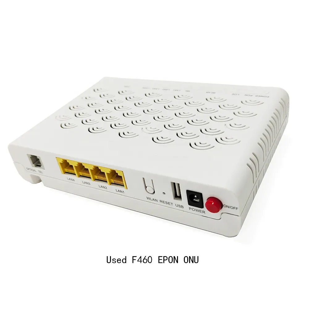 TTH Fiber Optic Modem ZTE ONU F460 Used EPON ONT V6.0 V5.0 WiFi Router With English Firmware-boxintelecom