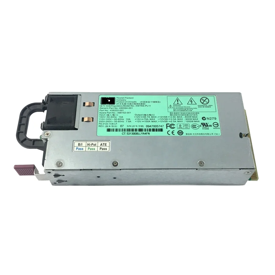 Original Brand 1200W HSTNS-PL11 490594-001/438203-001/498152-001 Server Silver Hot Plug Power Supply PSU in Stock-boxintelecom