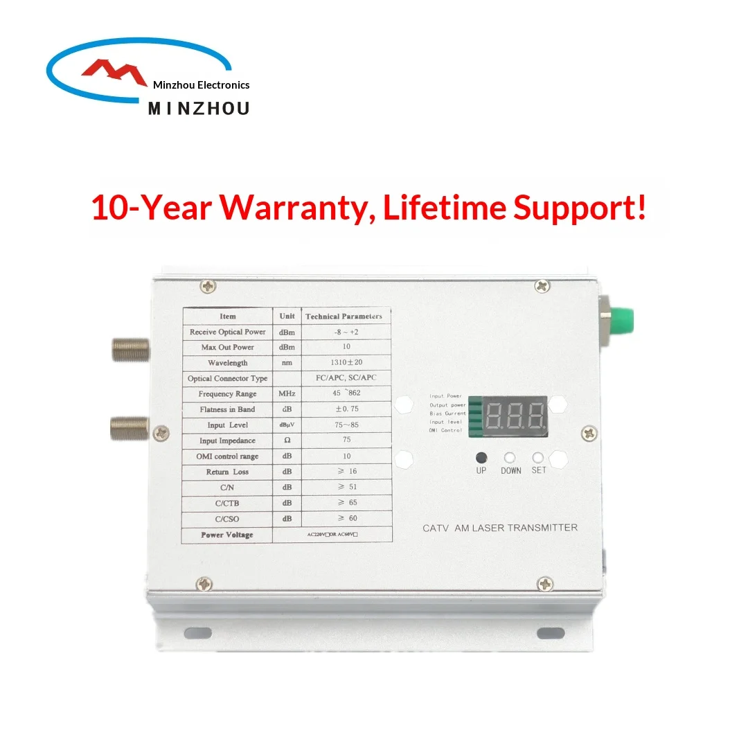 1310/1550nm Cable Digital TV Fiber Optic Transmitter CATV HD Digital DTMB China-boxintelecom