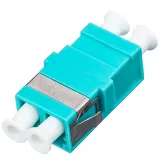 10G OM3 LC Dual Core Fiber Optic Adapter Multimode Flange Coupler Compatible with FC/SC fo