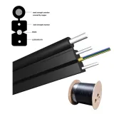 GJXH GJXCH 1,2,4,6,8,12 Cores FTTH flat indoor/outdoor fiber optic cable Drop Cable
