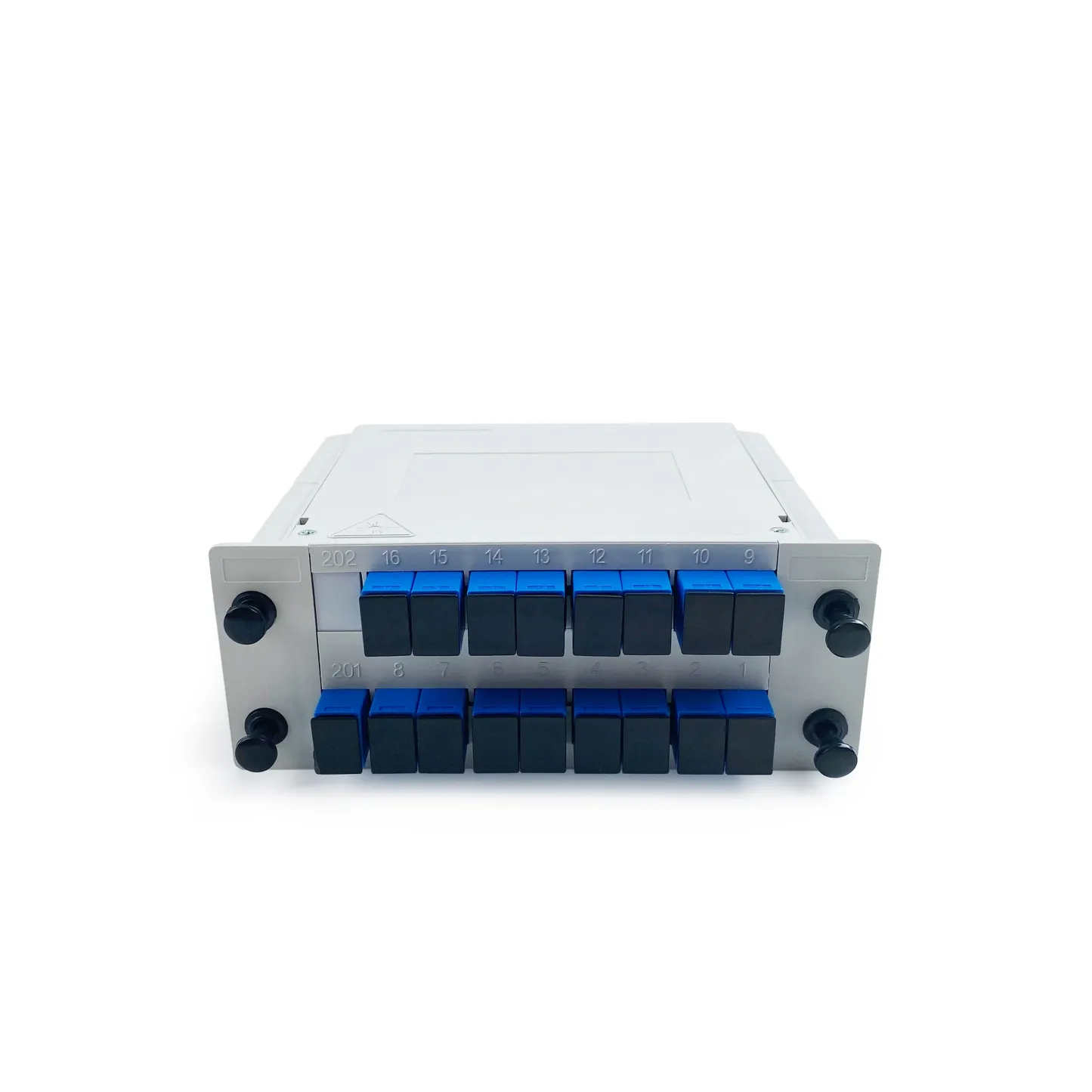 Cassette Type FTTH 1*16 Fiber PLC Splitter Low Insertion Loss 1*8 Fiber Cassette Splitter 