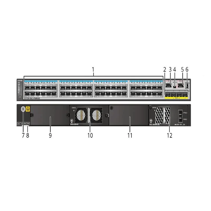 S5720-56C-PWR-EI-AC1 02359578 S5700 Series 48 Poe+ 10/100/1000base-T Ports Ethernet Switch