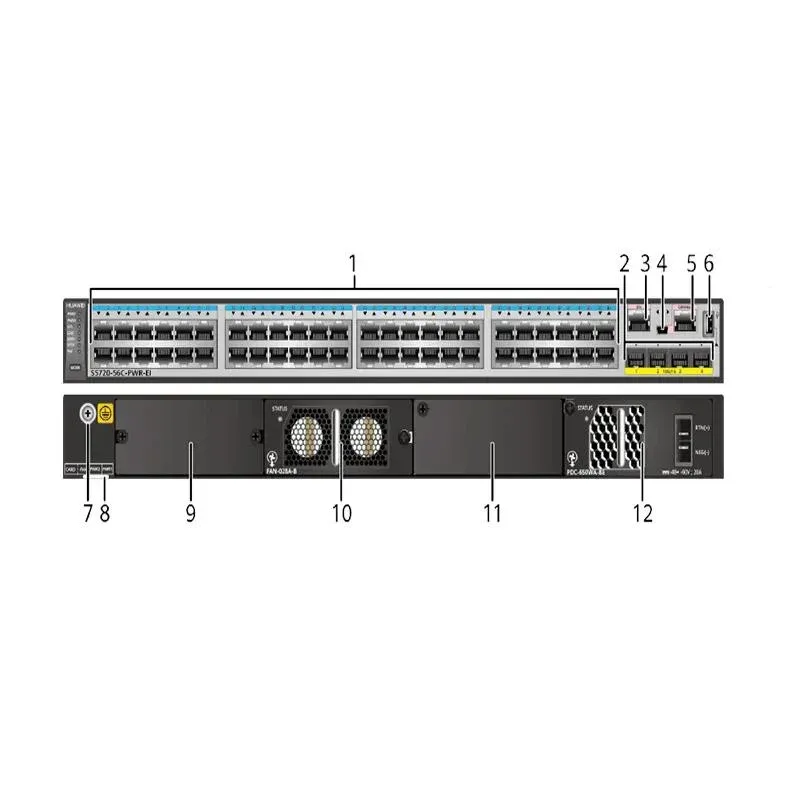 S5720-56C-PWR-EI-AC1 02359578 S5700 Series 48 Poe+ 10/100/1000base-T Ports Ethernet Switch