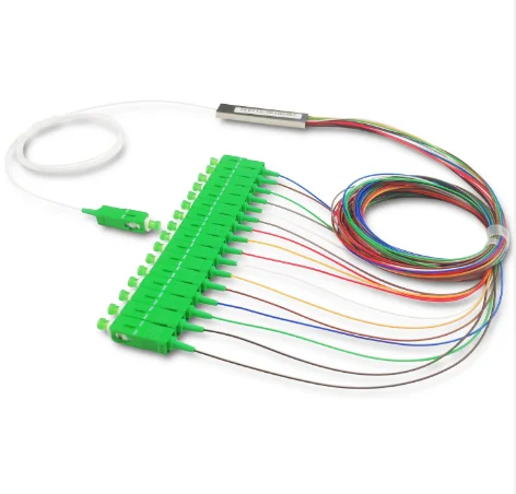 Optic 1x16 Fiber Splitter 1x2 1x4 1x8 1X9 1x16 1X12 1x32  Single Mode APC UPC Steel Tube Fiber Optica1*8 l Mini PLC Splitter-boxintelecom