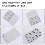 LGX 19\" Loaded Patch Panel Rack Mount Enclosure 1U Fiber Optic Box 2pcs Splice Trays 48 F