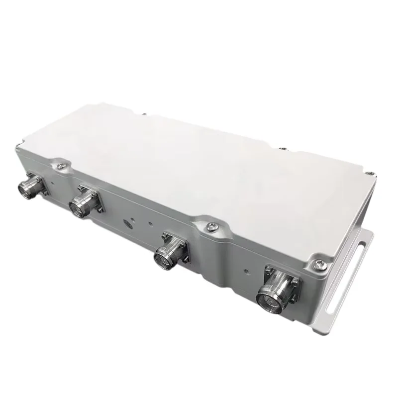 RF 380-2700MHz 4 in 4 out hybrid coupler combiner with 4.3-10 female type low PIM 160dBc  IP65 4 hybrid combiner-boxintelecom