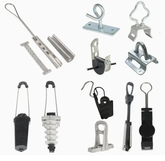 Ftth Cable Metal Bracket  Galvanized Fiber Cable  Draw Hook Post Bracket for Fiber Optic D