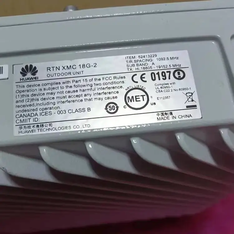 Wireless Microwave IP 18G ODU XMC-3H Low and High Site XMC-3H-18G for OptiX RTN950 Rtn 950