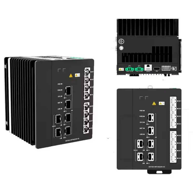 S5735I-H8T4S2XN-V2 8*10/100/1000BASE-T Ports, 4*GE SFP support HSR ,2*10GE SFP+ Ports Network Switch 1