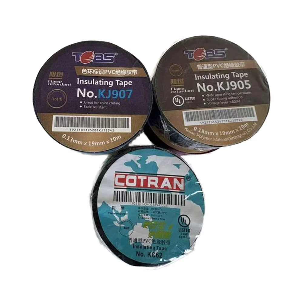 COTRAN KC62 10m Economical Waterproof PVC Tape Practical Materials for Electrical Insulation 4
