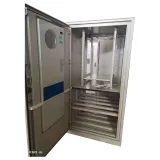 Aluminum Alloy Outdoor Telecom Cabinet with  Heat Exchanger Installed on the Door of 22 U 