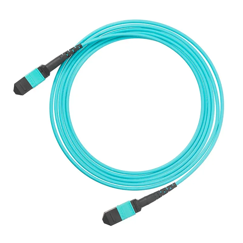 OEM MPO-MPO 40G/100G 8/12/24 Core OM3/OM4 Multi-Mode Fiber Optic Jumper Patch Cord for FTT
