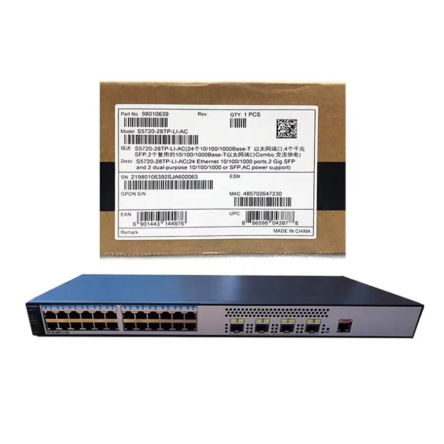 Original S5720 LI Series 24-port Gigabit Network Management Switch 98010639 S5720-28TP-LI-AC-boxintelecom