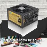 Quality High Efficiency Desktop Computer Power Supply 501W-600W ATX 80Plus Bronze PSU