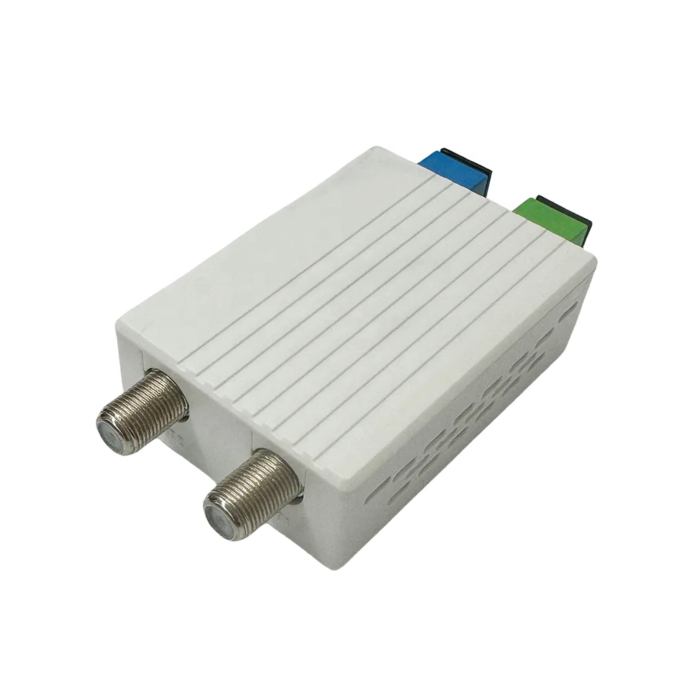FTTH Catv Node 1550nm WDM OR18P Fiber Optic Mini Passive Optical Receiver 1 RF 2 RF Port Triplexer Mode With AGC WDM Function-boxintelecom