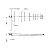 Hot Sale VHF High-Gain VPol 11dBi 380-500MHz Log Periodic Antenna Yagi Antenna with N-Fema