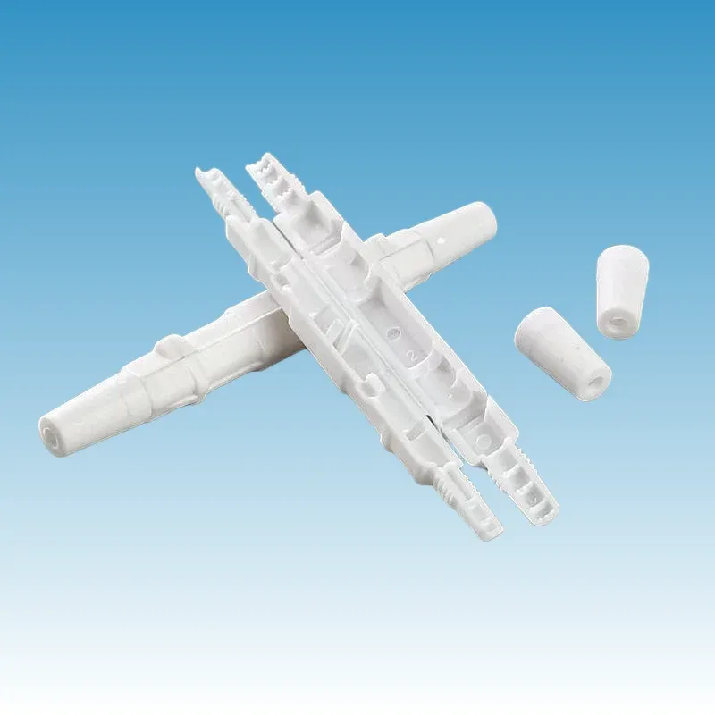 FTTH Inline Fiber Splice Protection Box ABS Snap-on 1-Core Joint Protector for Drop Cable/