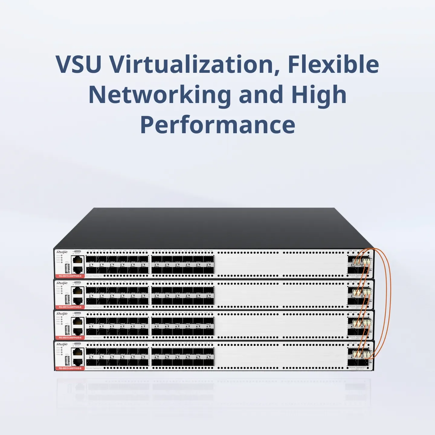RG-S5310-24SFP4XS-E 24-Port GE Optical Layer 3 Managed Access Switch with 24 1GE SPF ports, 4 x
