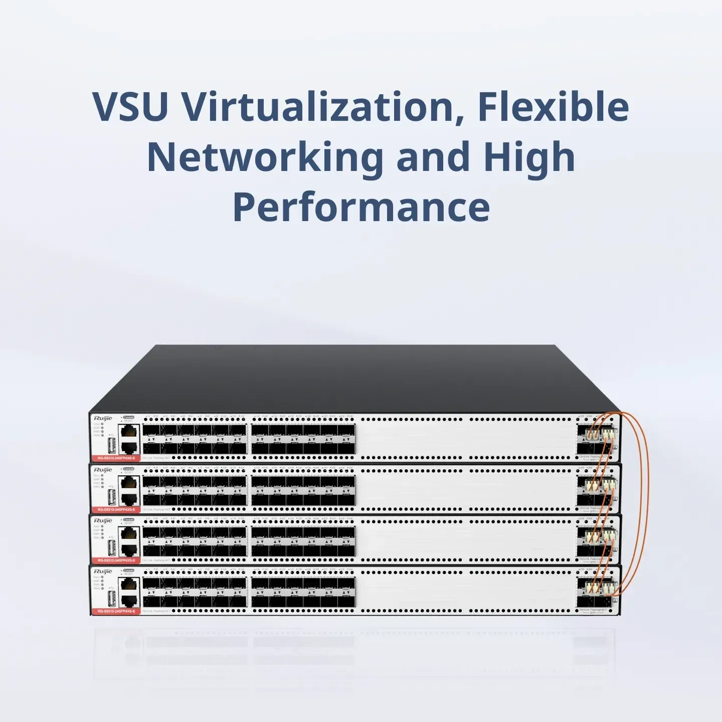 RG-S5310-24SFP4XS-E 24-Port GE Optical Layer 3 Managed Access Switch with 24 1GE SPF ports, 4 x