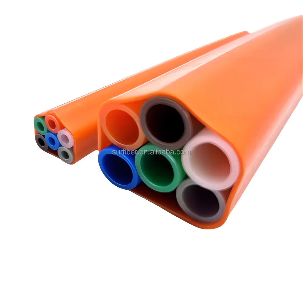 6-Way 14/12mm HDPE Microduct Pipe Bundle with 1.2mm PE Jacket for Fiber Optic Protection
