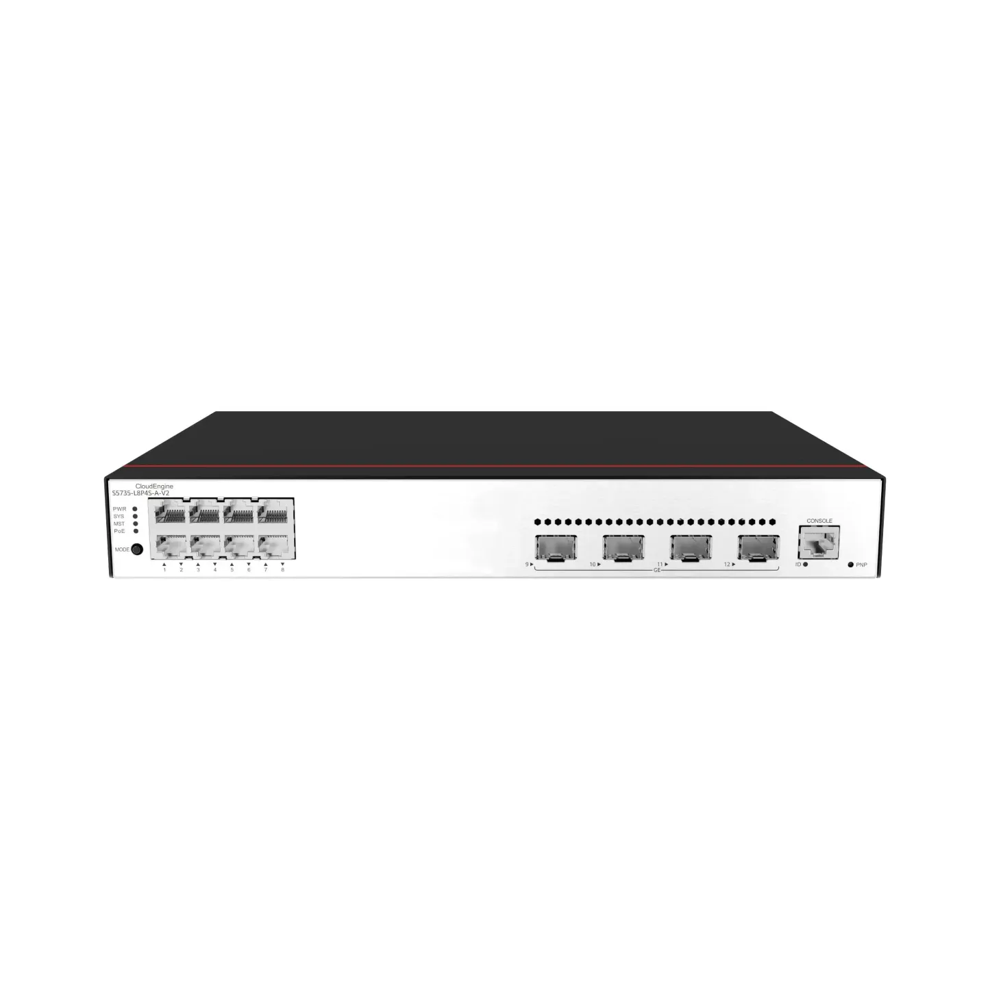 98012151 S5735I-L8P4X-A-V2 8*10/100/1000BASE-T 4*10GE SFP+ Ports, PoE+, AC Power Access Switch-boxintelecom