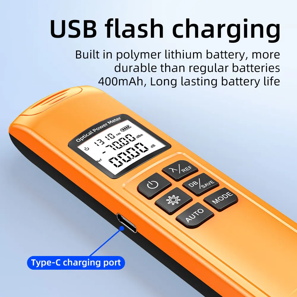 10wavelngth G10 Handheld Mini Power Meter Fiber Optic Portable Smart Opm Ftth Network Rechargeable Optical Power Meter Opm Meter-boxintelecom