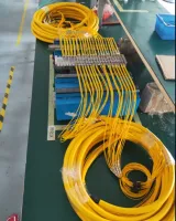 Breakout Optical Fiber Trunk Cable G657A1 Patchcord LC SC UPC 12 FIBER FTTH Yellow Jacket 