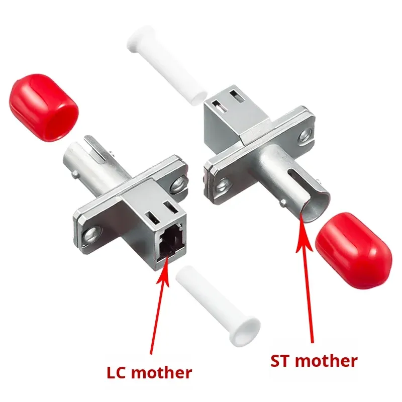 Telecom-Grade LC-ST Fiber Optic Adapter Optical Coupler Flange Connector for SM FTTH 4G Ne