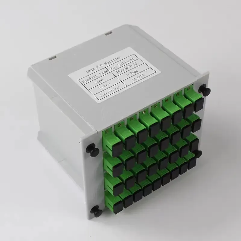 APT Card Type PLC Splitter SC/APC 1x32 Cassette Optical Fiber Plug-in Singlemode for FTTX 